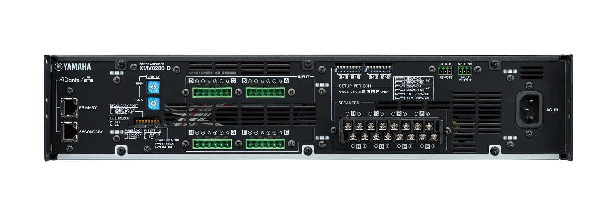 Yamaha xmv8280-D amplificador de 8 canales.