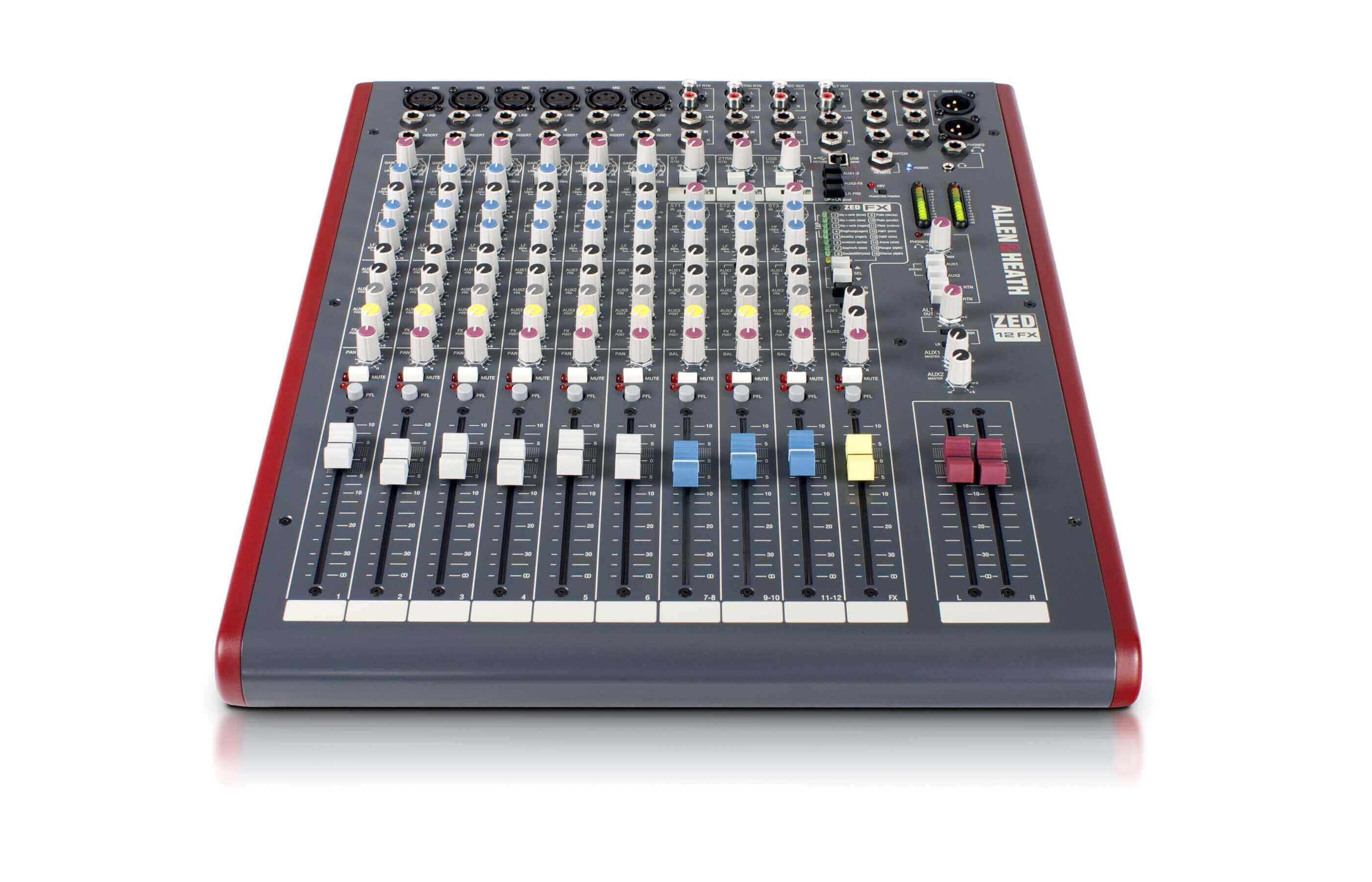 Allen   Health Allen&heath zed-12fx mezcladora analógica de 12 canales y 8 entradas.