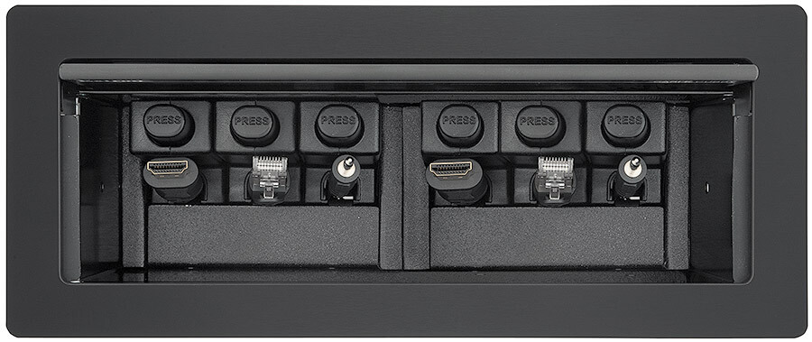EXTRON CABLE CUBBY1202 Caja de acceso a cables para conectividad av, control remoto y alimentación